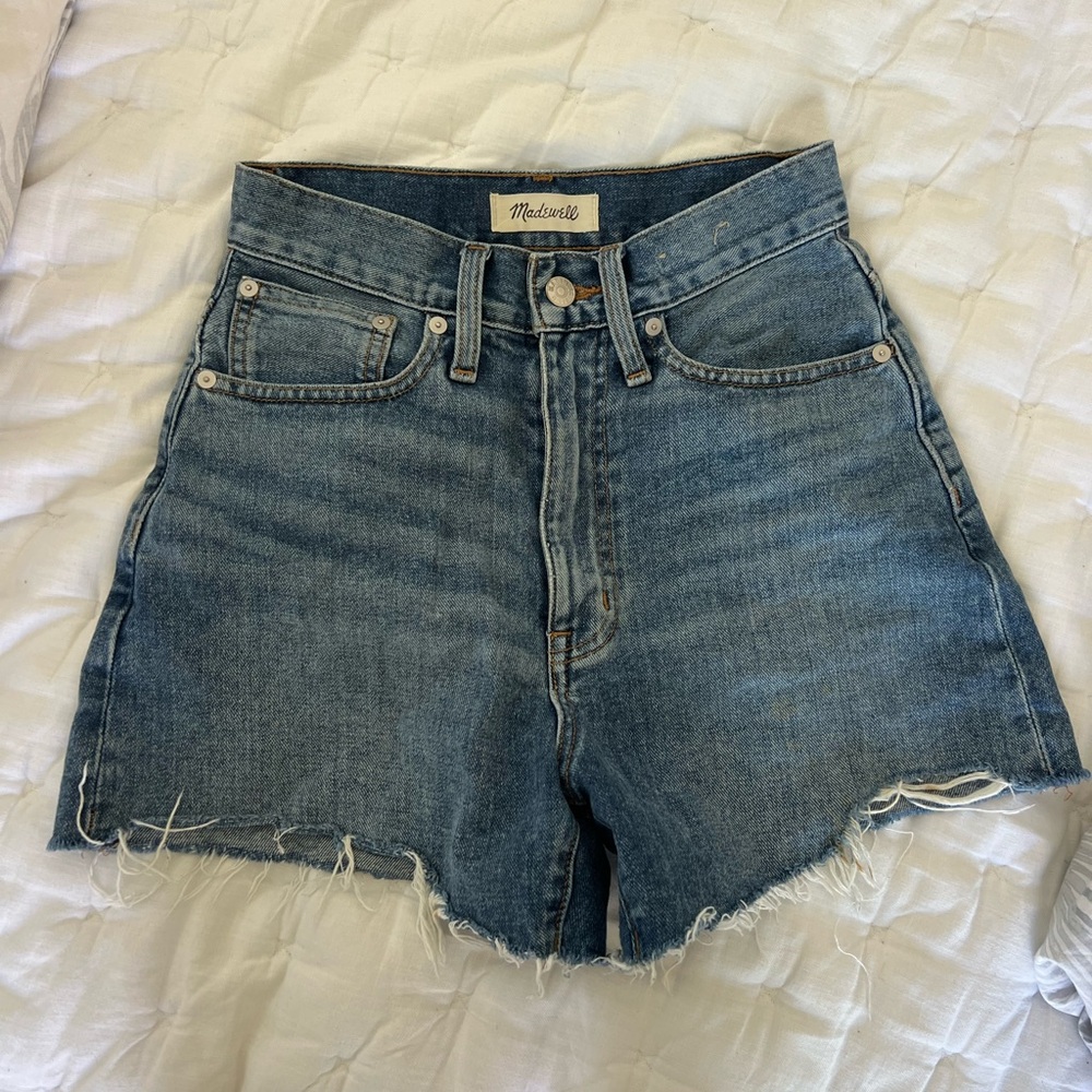 Madewell Blue High Waist Denim Shorts